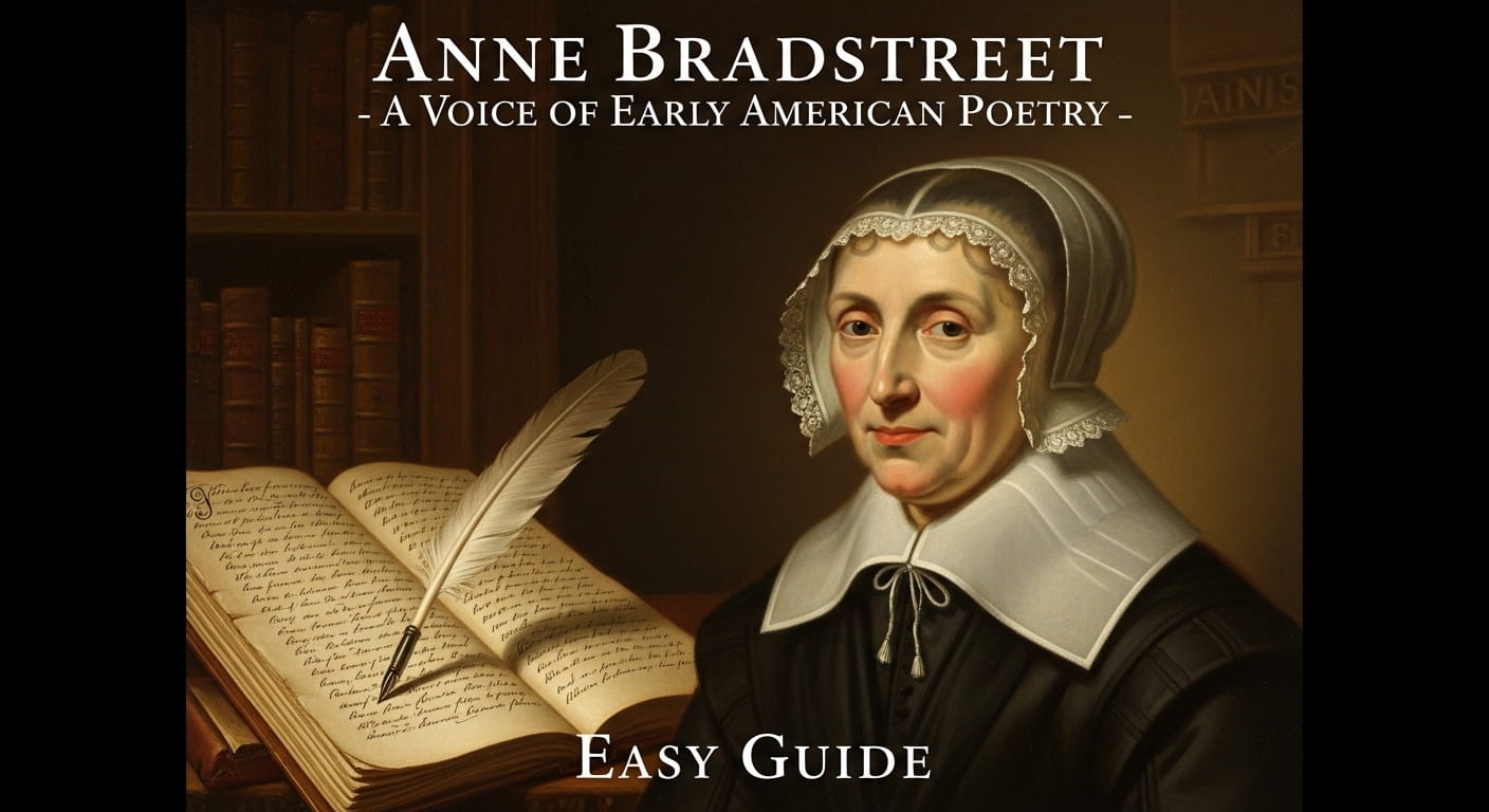 Anne Bradstreet Writing at Her Desk