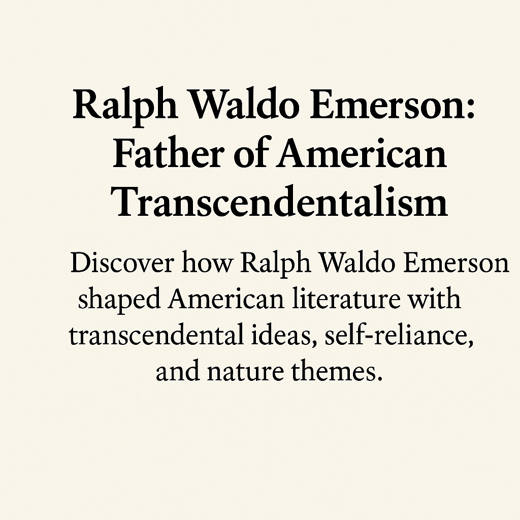 Ralph Waldo Emerson: Father of American Transcendentalism