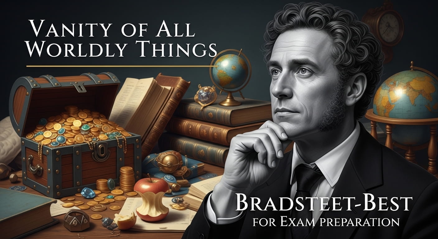 Vanity of All Worldly Things by Bradstreet-Best for Exam Preparation
